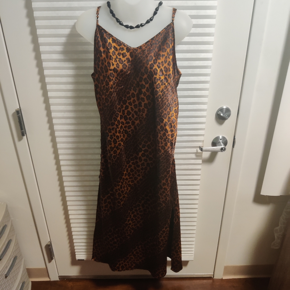 Leopard Print  Chemise Nightclub Dress